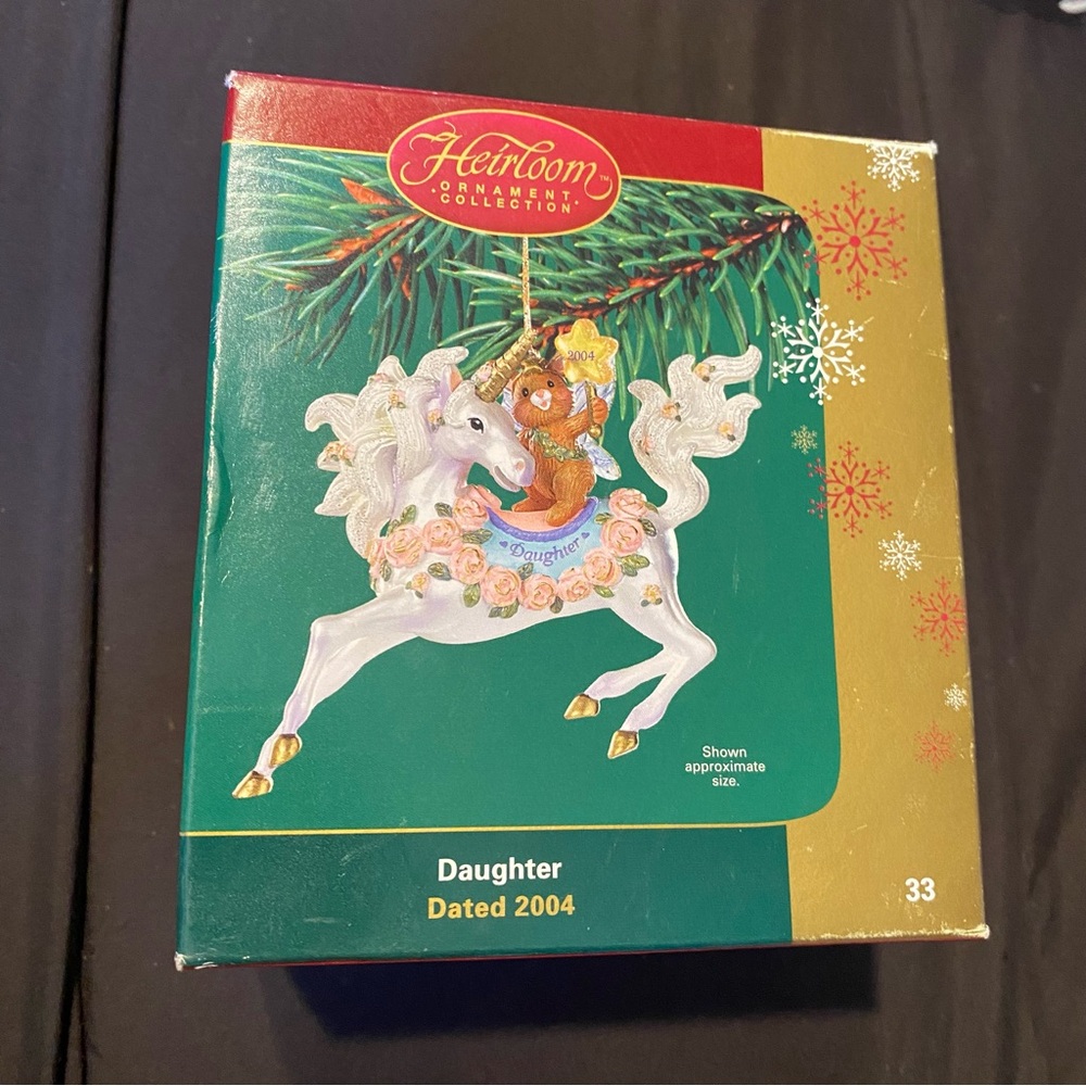 Carlton Cards Daughter 2004 Unicorn Bunny Fairy Ornament #33